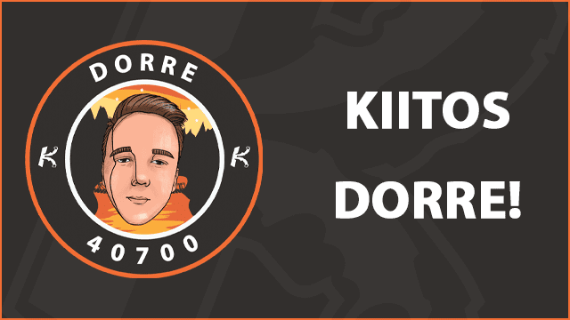 DORRE siirtyy sivuun. Kiitos ja moi
